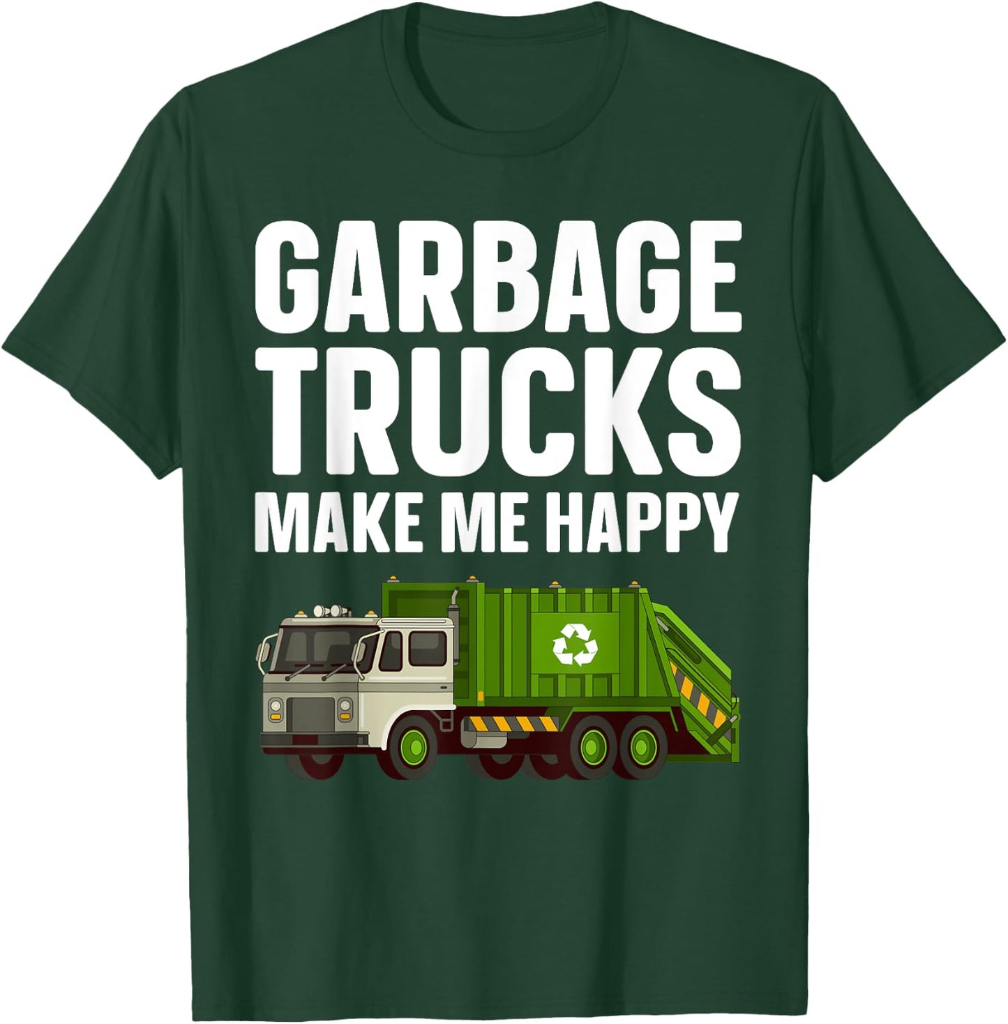 Funny Garbage Truck Art For Toddler Boys Dump Garbage Trucks T-Shirt - T-Shirt | Forest