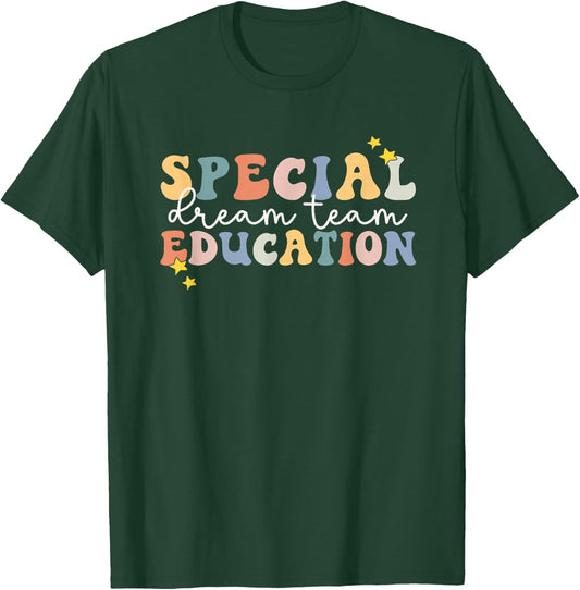 Special Education Dream Team Retro Back To School T-Shirt - T-Shirt | Forest