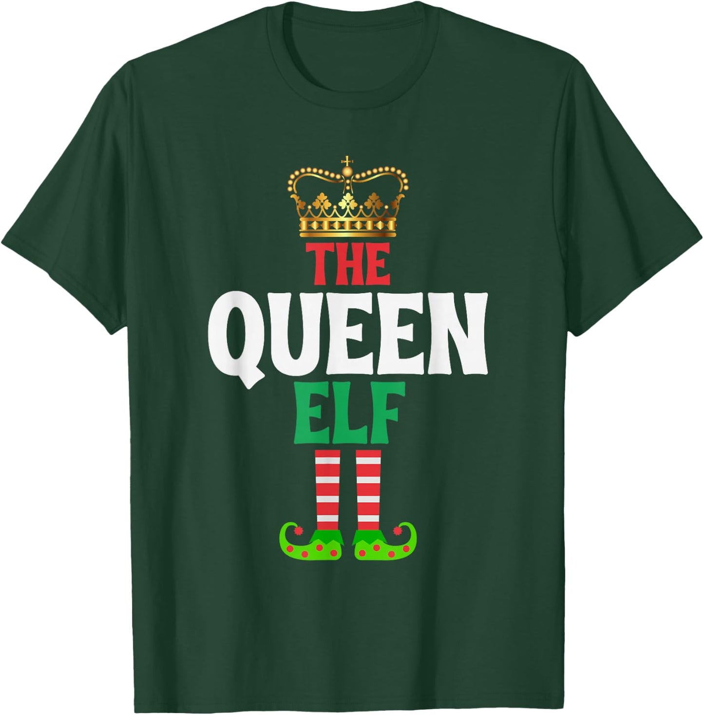 The Queen Elf - Funny Matching Family Group Christmas T-Shirt - T-Shirt | Forest