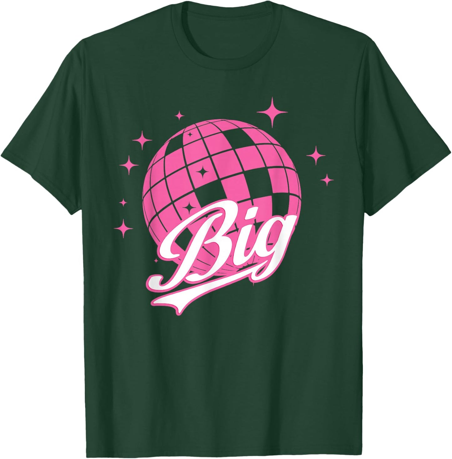 Disco Ball Retro Big / Little ERA Sorority Reveal Retro T-Shirt - T-Shirt | Forest