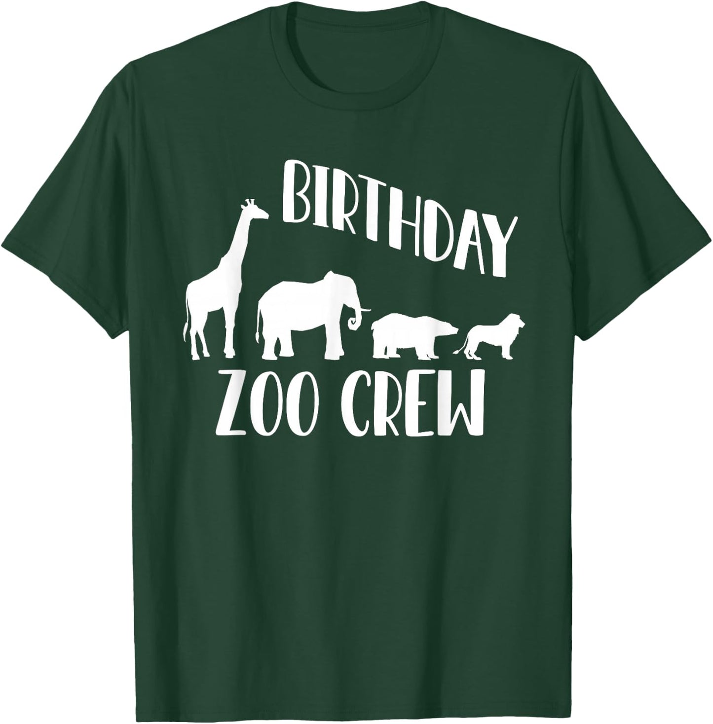 Birthday Squad Zoo Crew 2026 Elephant Circus Animal Lover T-Shirt - T-Shirt | Forest