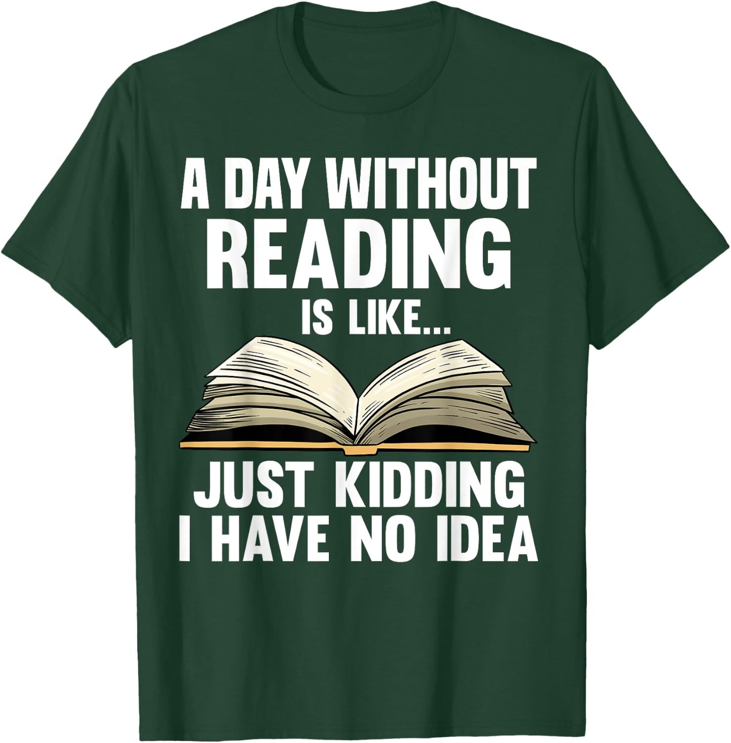 Funny Reading Art Women Reading Book Lover Bookworm T-Shirt - T-Shirt | Forest