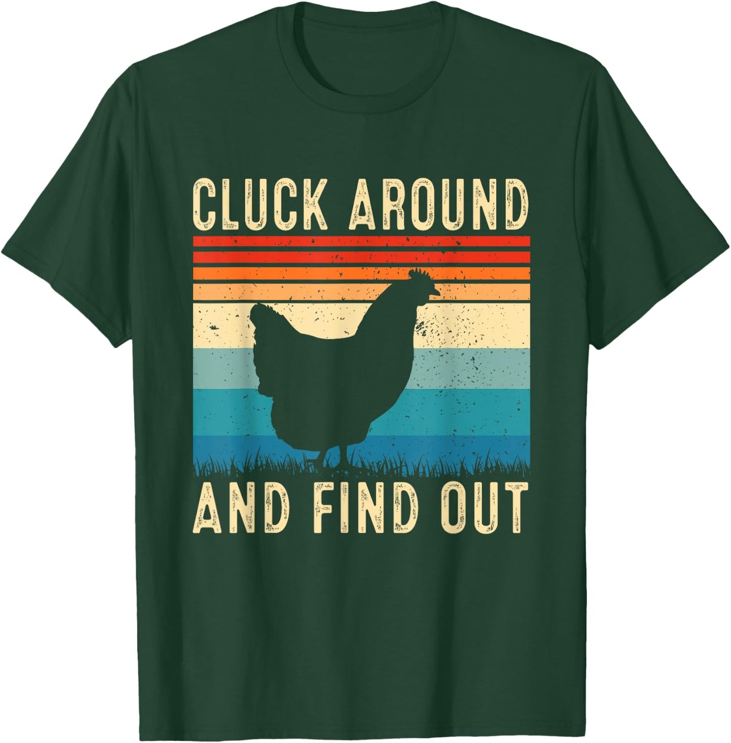Cluck Around And Find Out Funny Chicken Vintage T-Shirt - T-Shirt | Forest