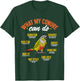 Green Cheek Conure What My Conure Can Do Parrot Bird Conure , Black T-Shirt - T-Shirt | Forest