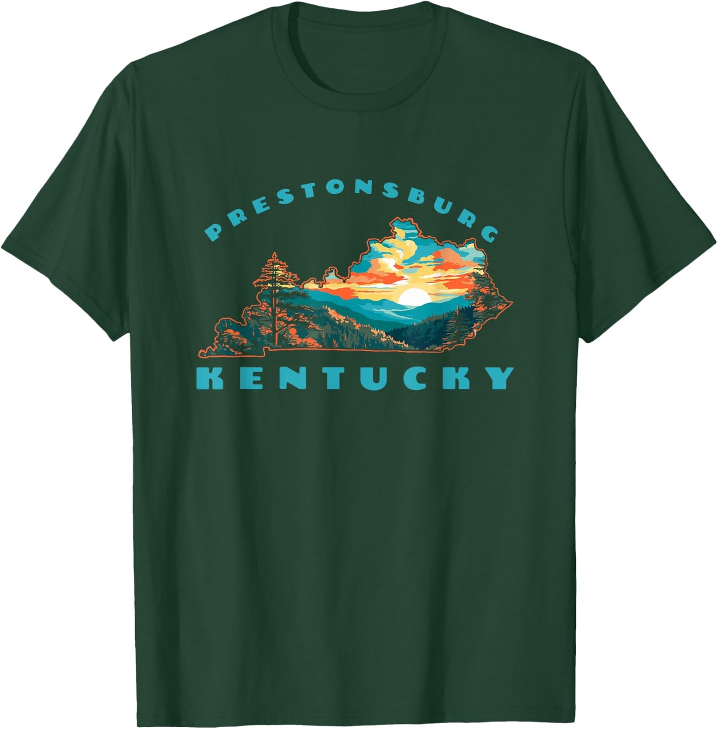 Prestonsburg Kentucky Commonwealth Outdoor Nature Mountains T-Shirt - T-Shirt | Forest