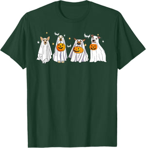 Funny Ghost Dog Halloween Costume for Dog Owners T-Shirt - T-Shirt | Forest