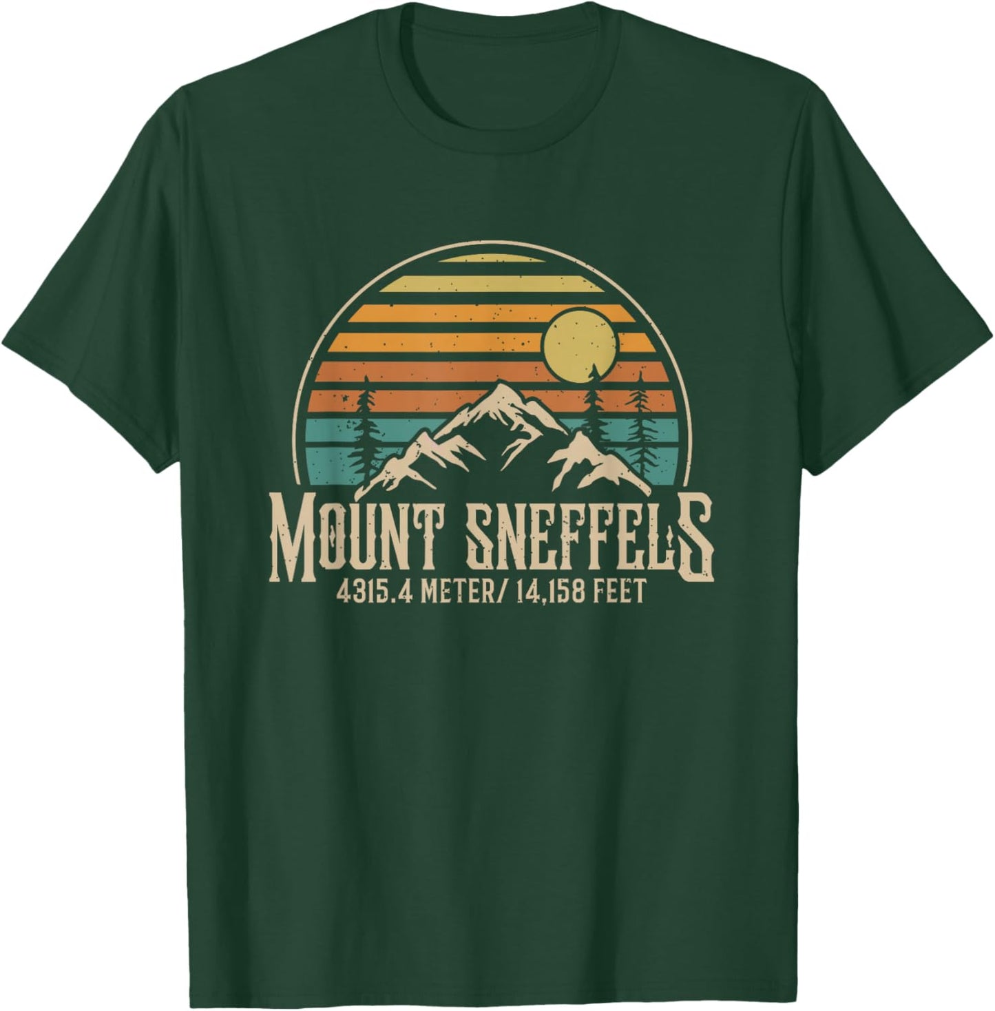Colorado Hiking Mountain Camping Outdoor Mount Sneffels T-Shirt - T-Shirt | Forest