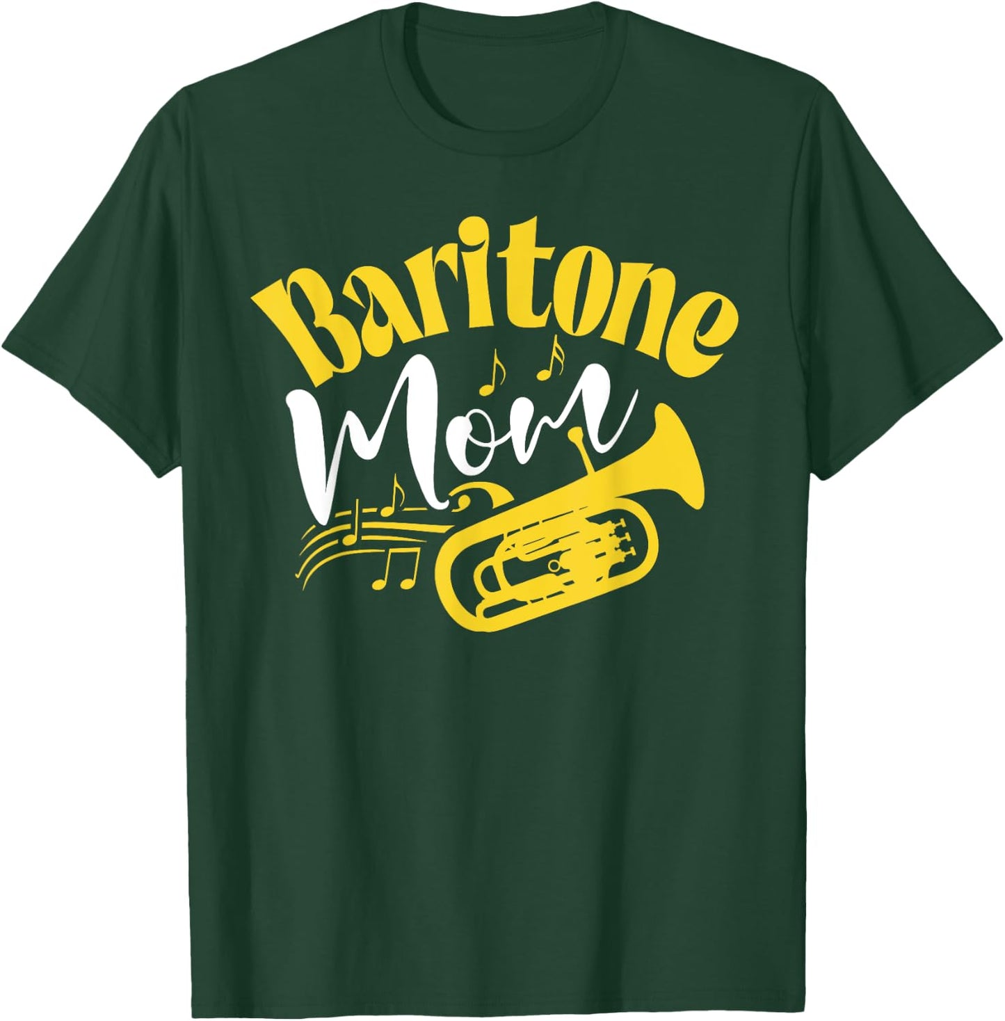 Baritone Mom Marching Band Mother Mama Player T-Shirt - T-Shirt | Forest