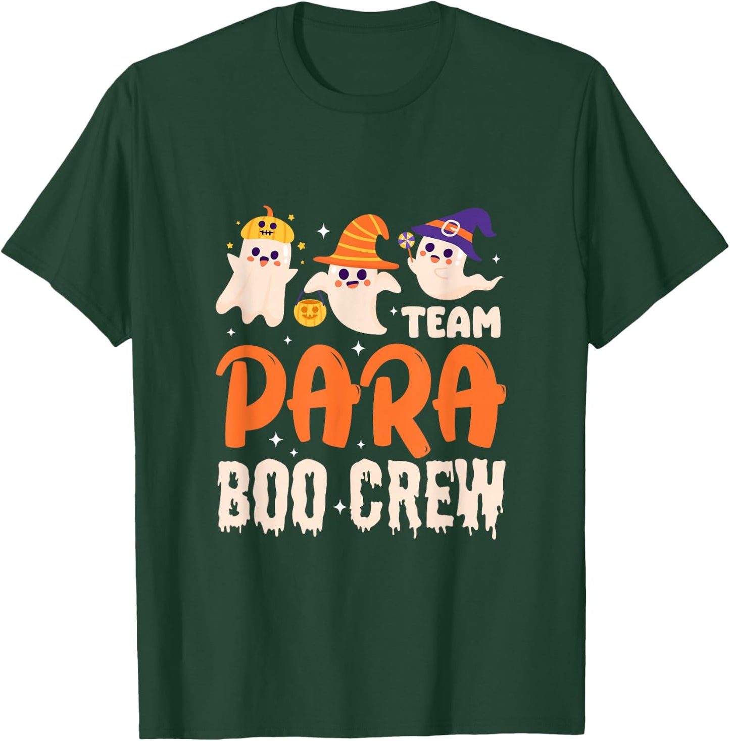 Team Para Boo Crew Paraprofessional Ghost Halloween T-Shirt - T-Shirt | Forest
