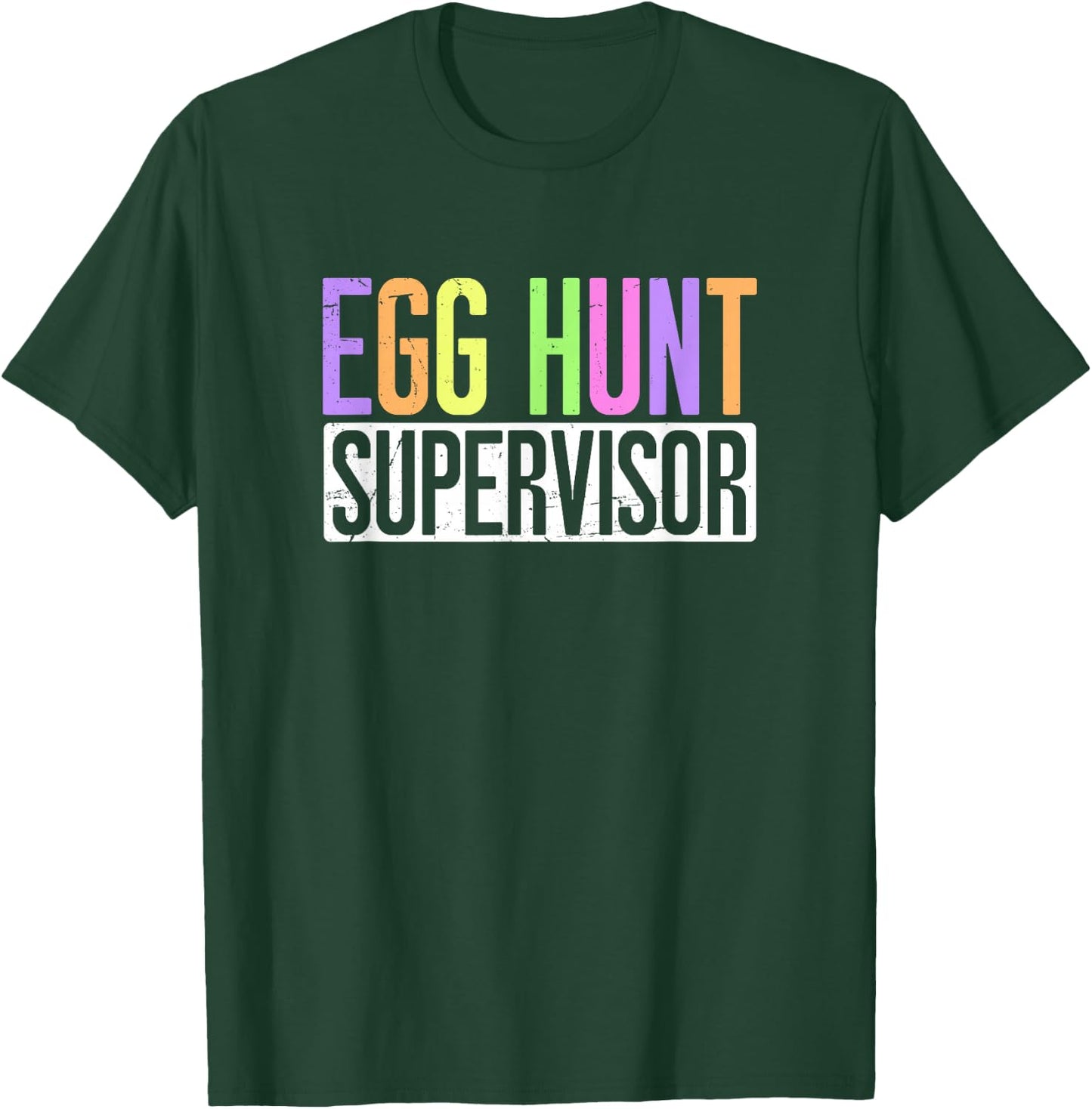 Easter Egg Hunt Supervisor - Egg Hunting Party Mom Dad Adult T-Shirt - T-Shirt | Forest