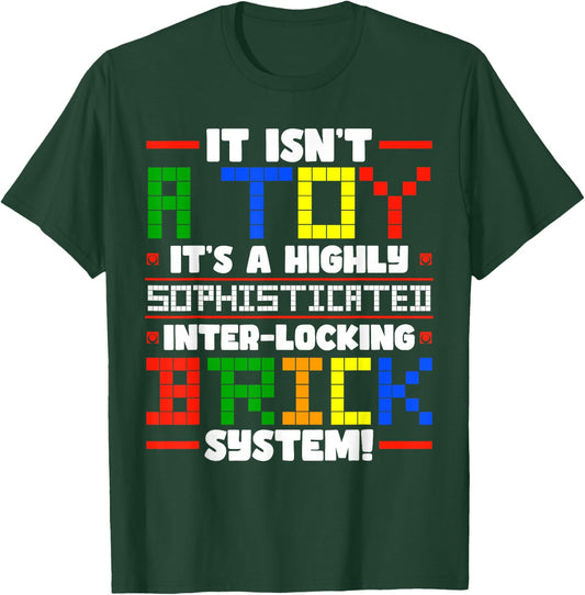 Master Builder Bricks Blocks Play Toys T-Shirt - T-Shirt | Forest