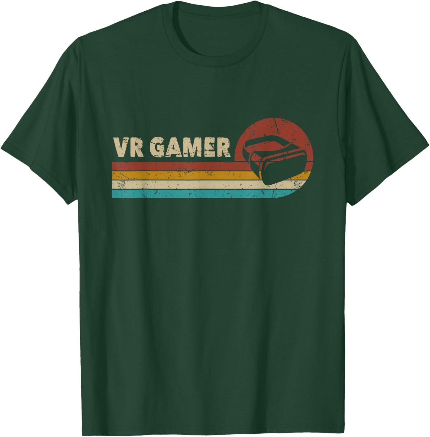 VR Gamer Vintage Video Games for Boys Men Funny Retro Gaming T-Shirt - T-Shirt | Forest