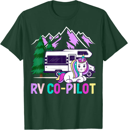 Rv Co-Pilot Rv Driver Rv Camper Rv Camping Girl T-Shirt - T-Shirt | Forest