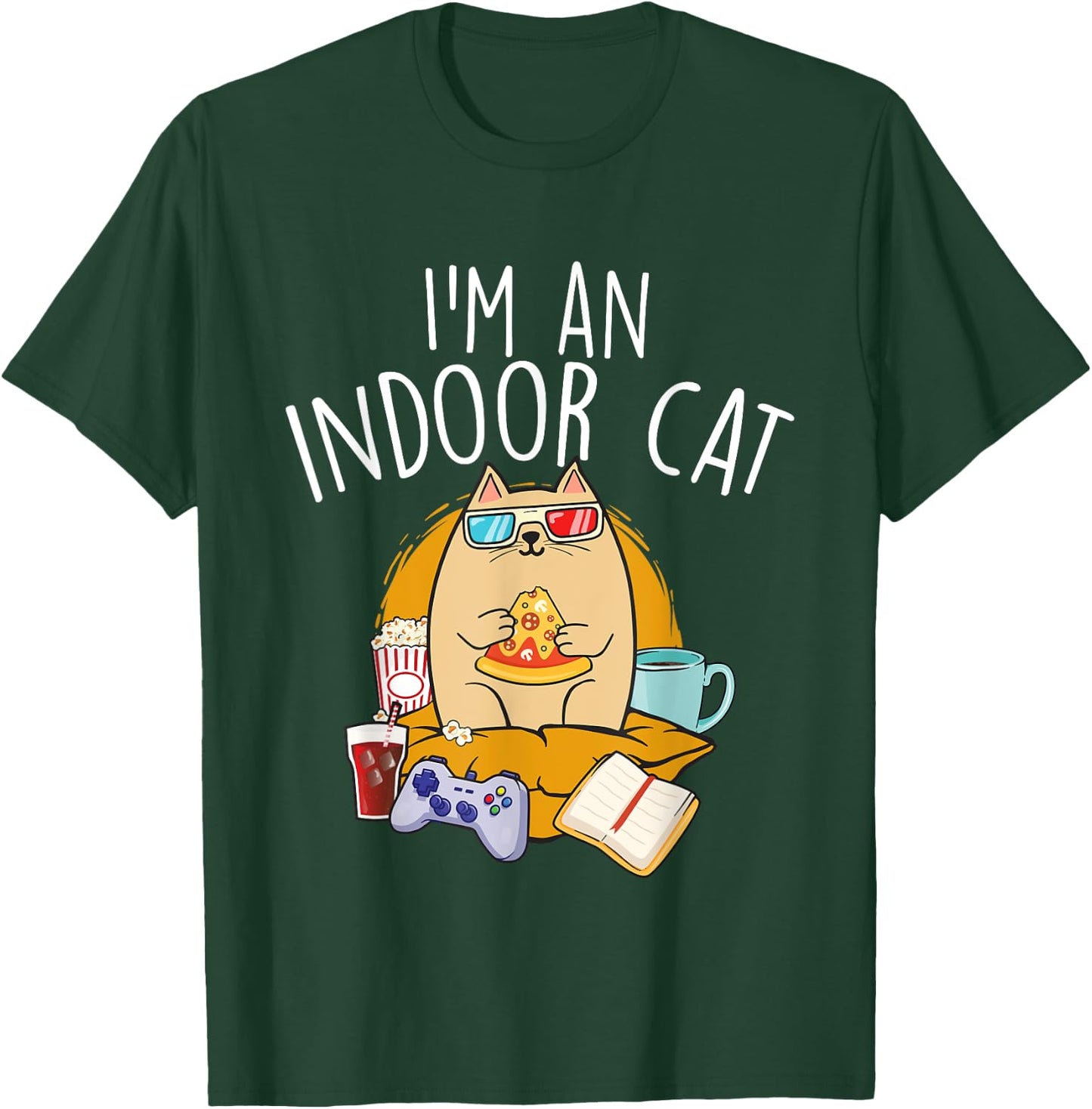I'm An Indoor Cat - Cat Lover Kitten Kitty Owner Women Girls Kids T-Shirt - T-Shirt | Forest