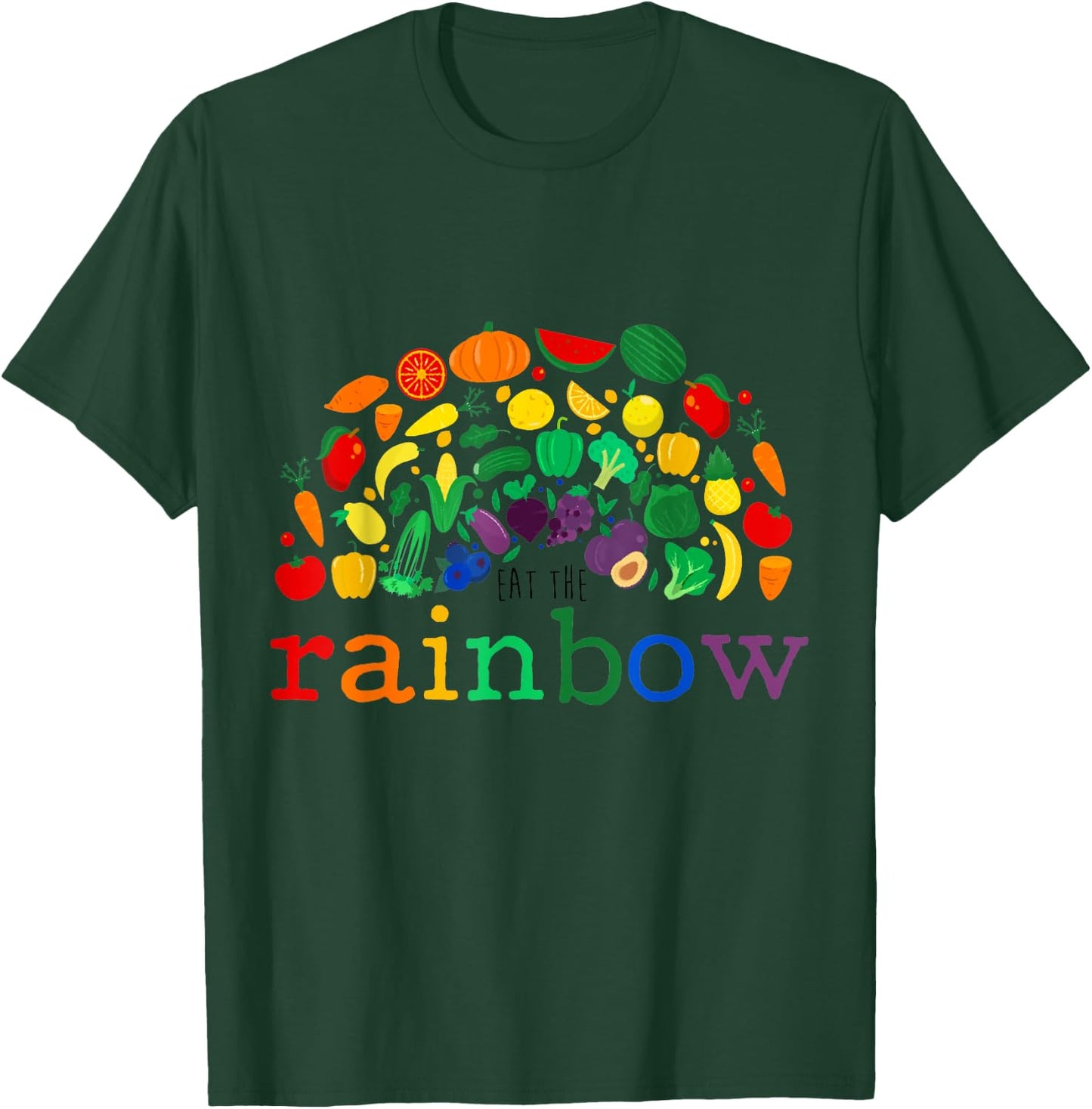 Cute Eat the Rainbow Cool Vegan Gift T-Shirt - T-Shirt | Forest