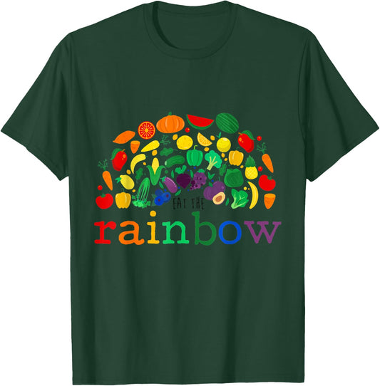 Cute Eat the Rainbow Cool Vegan Gift T-Shirt - T-Shirt | Forest