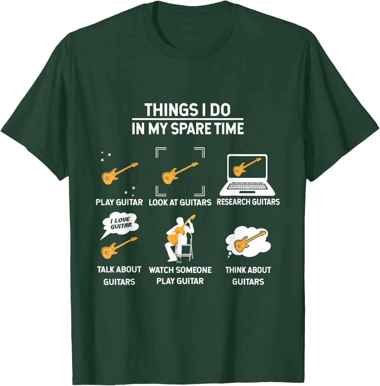 epiphone Guitar Guitar Things i do in My Spare time T-Shirt - T-Shirt | Forest