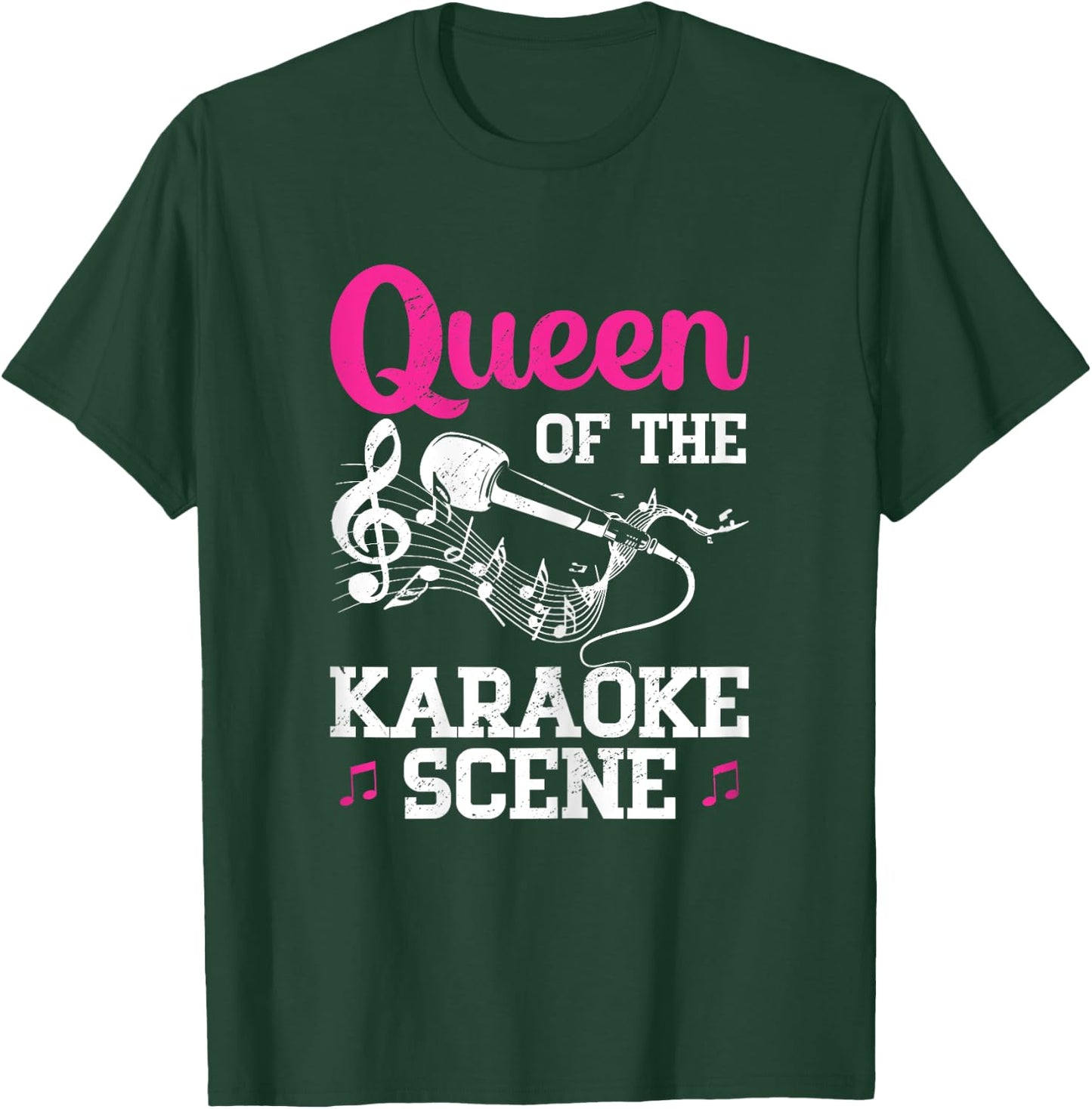 Funny Karaoke Queen T-Shirt - T-Shirt | Forest