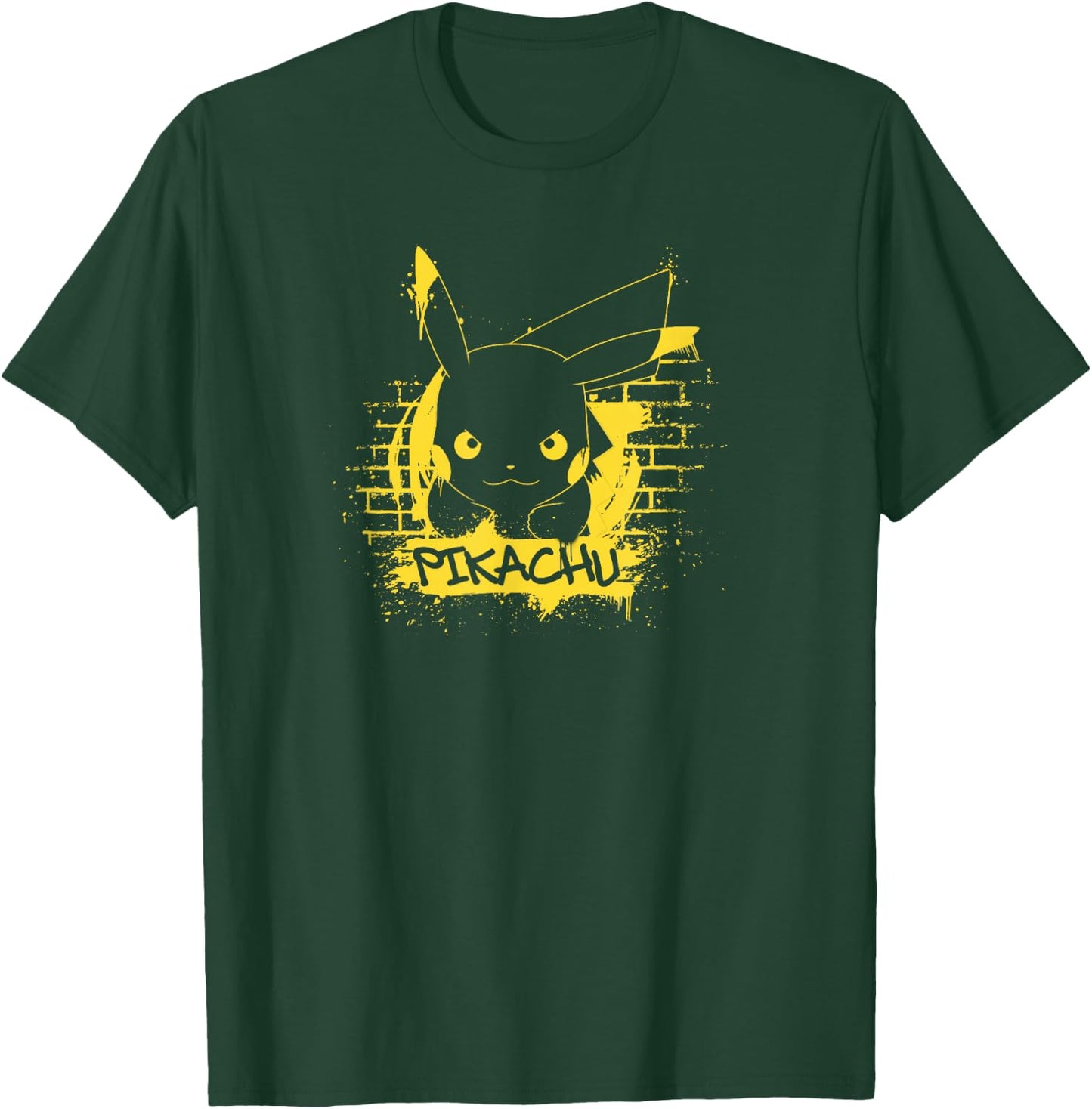 Pokémon Pikachu Graffiti Bricks T-Shirt - T-Shirt | Forest