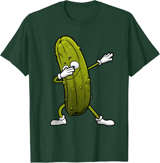 Funny Pickle Women Dill Pickle Dabbing Cucumber Keto T-Shirt - T-Shirt | Forest