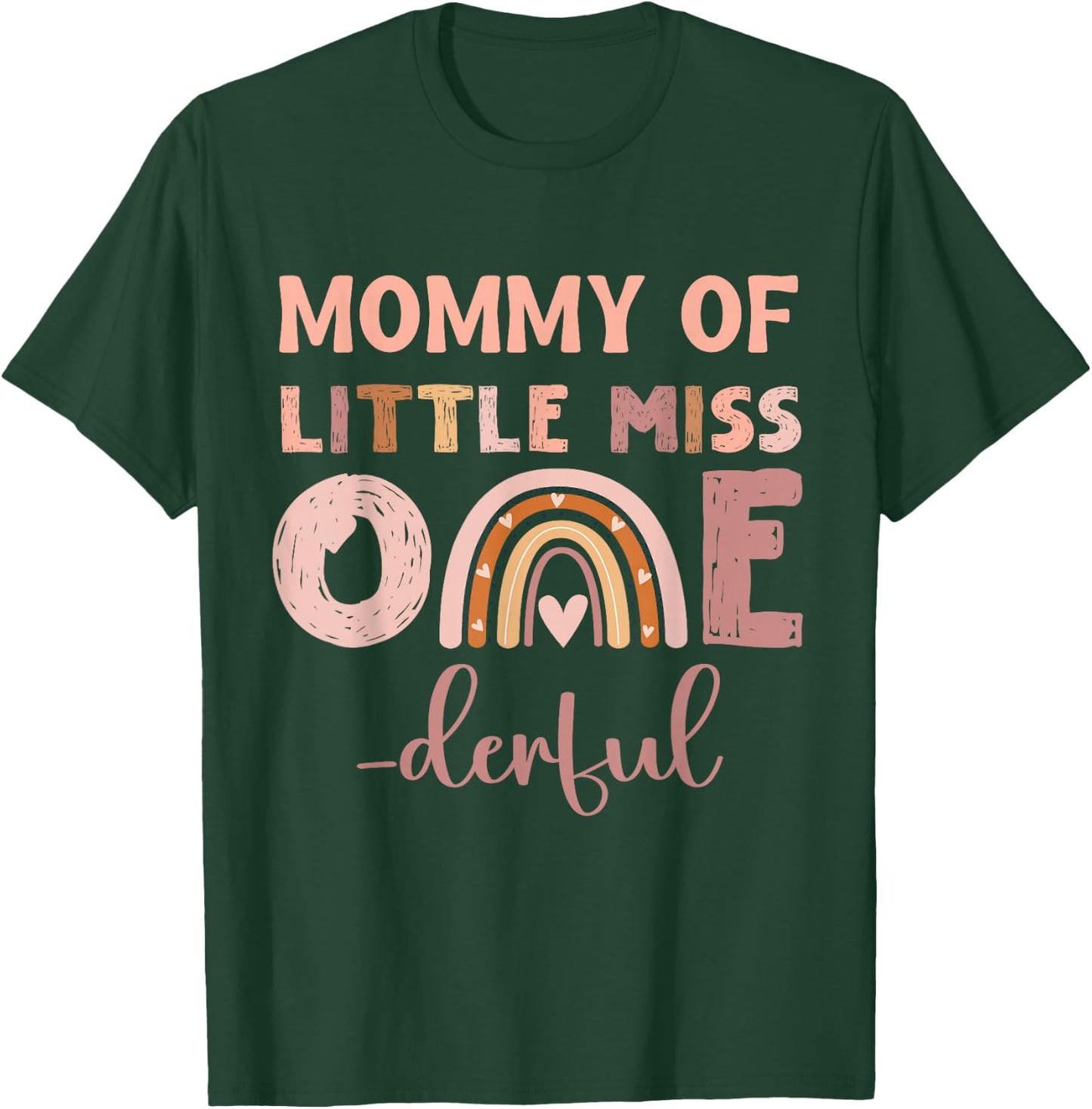 Boho Mommy of Miss Onederful 1st Birthday Girl Cute Small T-Shirt - T-Shirt | Forest