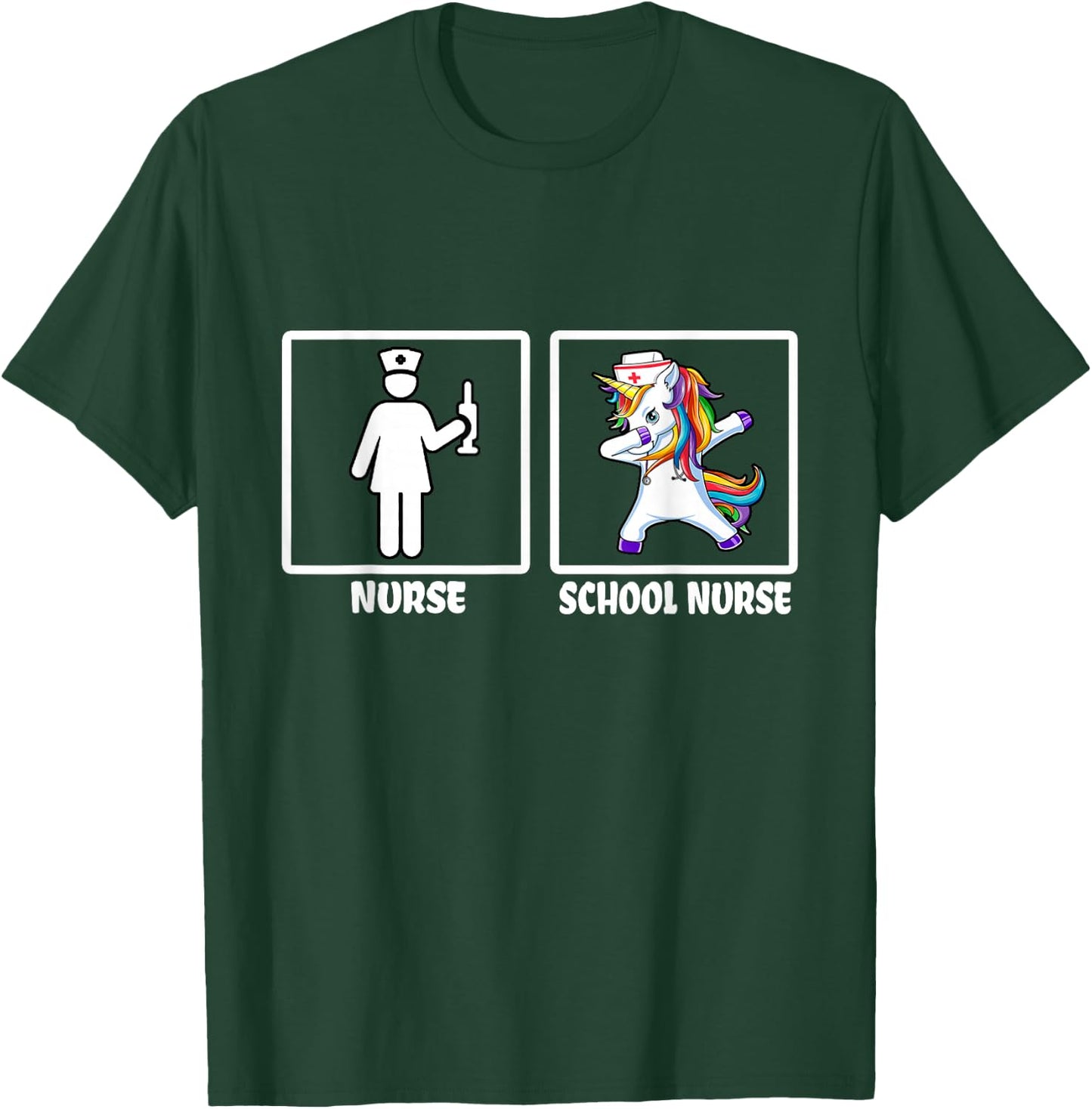 Funny "Nurse vs School Nurse" - School Nurse T-Shirt - T-Shirt | Forest