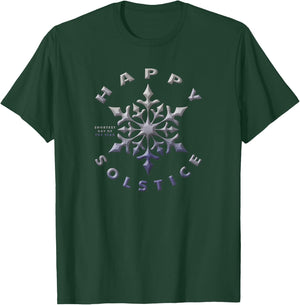 Happy Solstice Shortest Day of the Year Winter Snowflake T-Shirt - T-Shirt | Forest