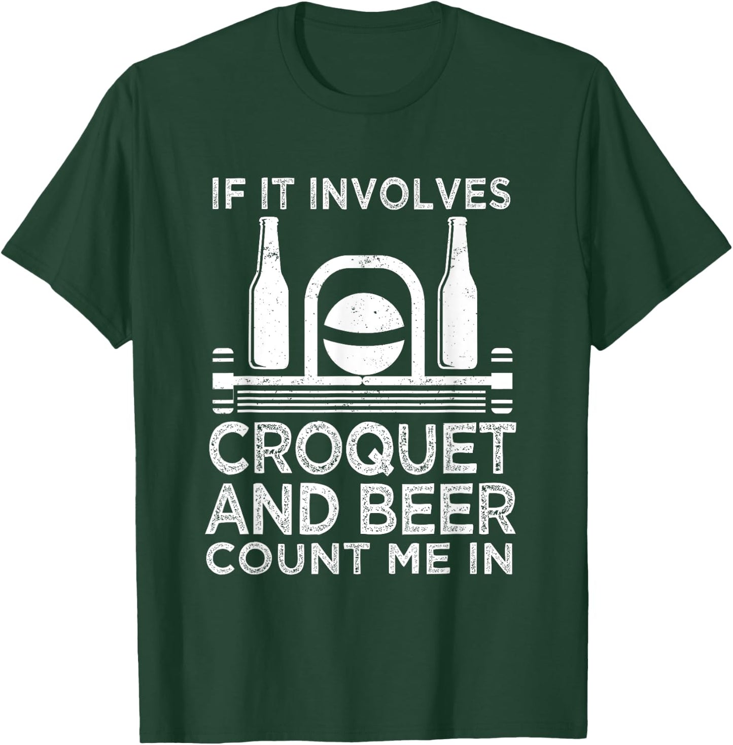 Funny Croquet Player T-Shirt - T-Shirt | Forest