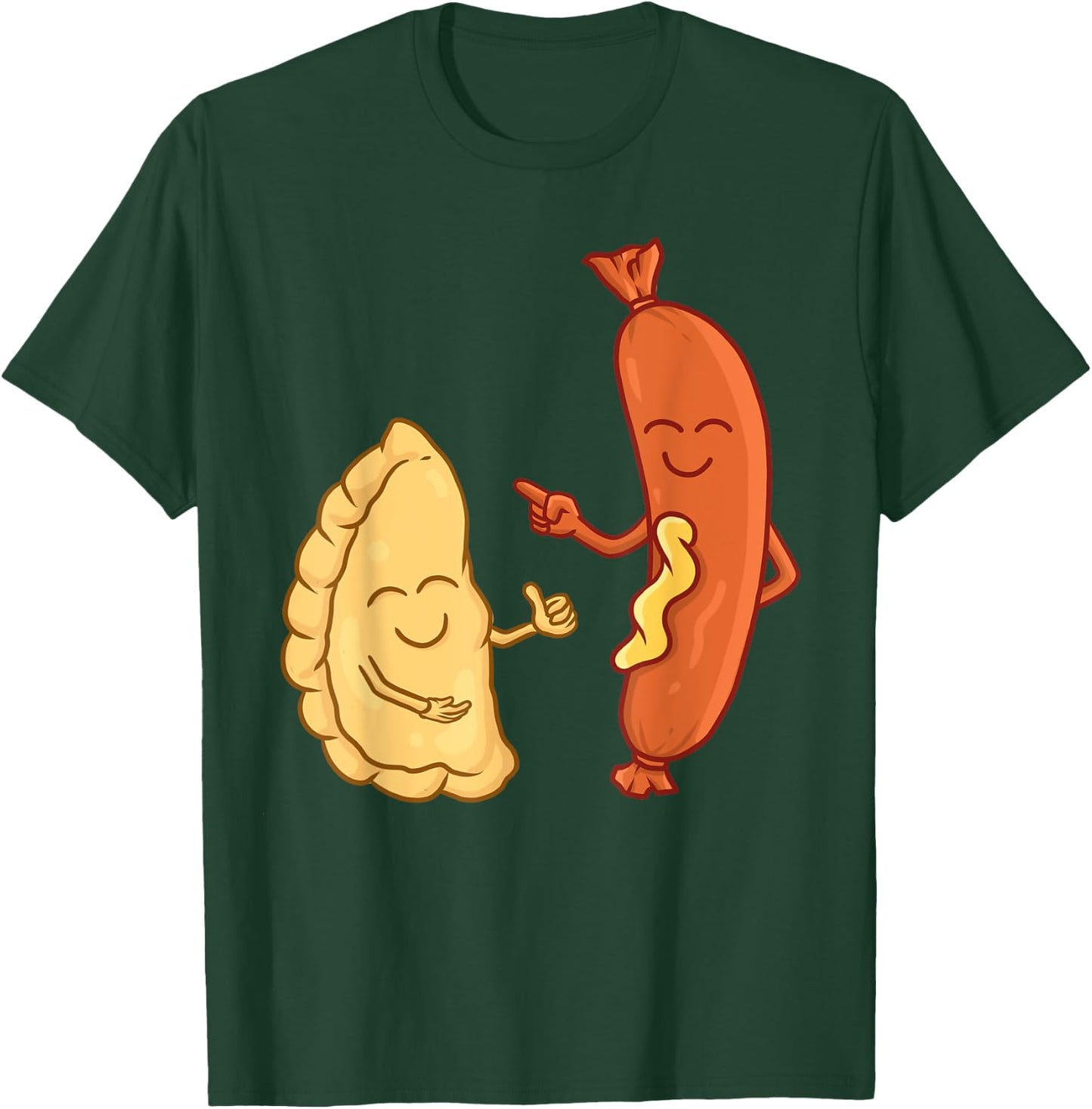 Cute Pierogi Kielbasa Art Women Sausage Polish Food T-Shirt - T-Shirt | Forest