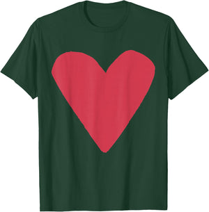 Heart Shape Symbol Love Kindness Peace Blush T-Shirt - T-Shirt | Forest