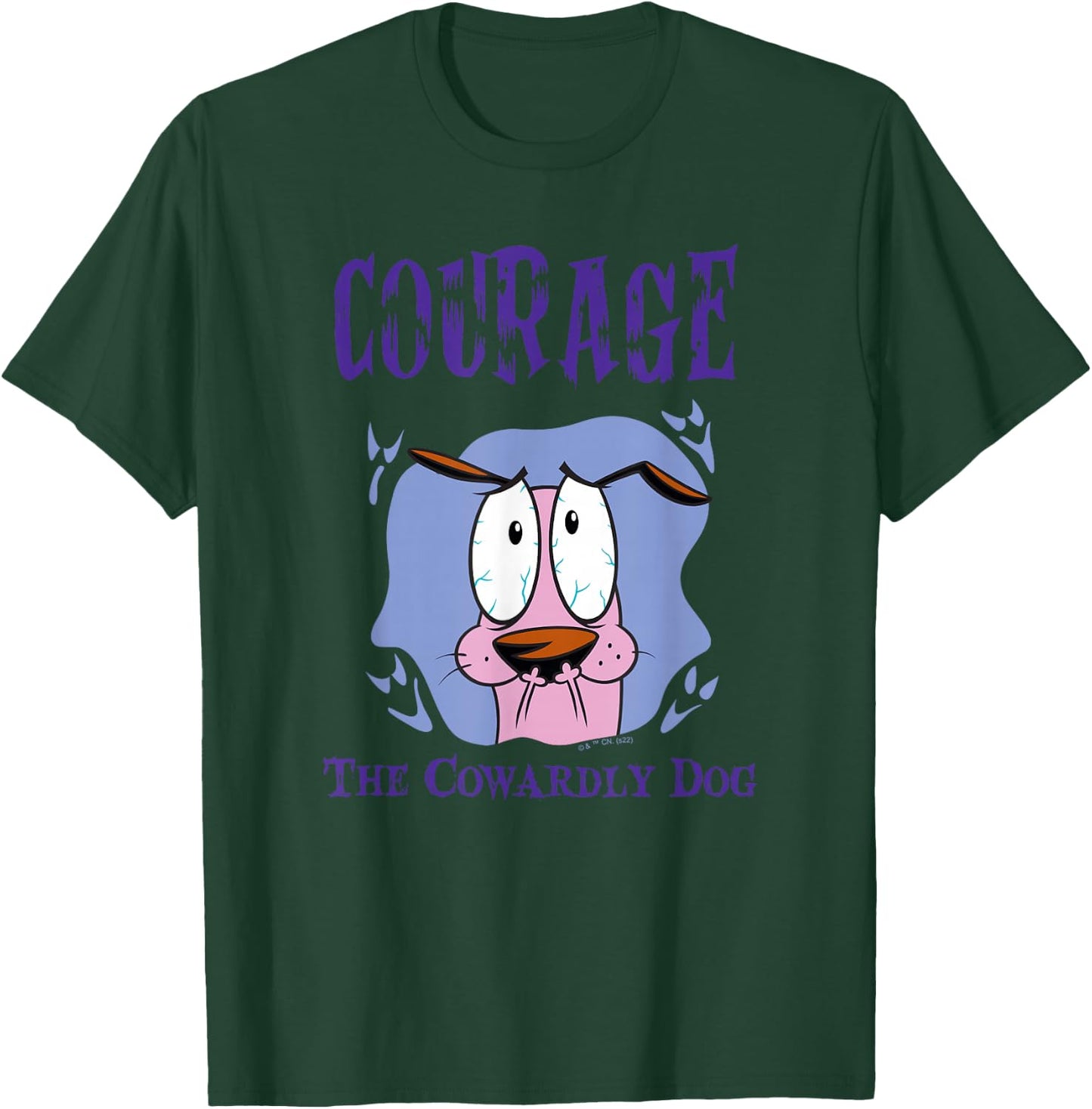 Courage The Cowardly Dog Frightened Poster T-Shirt - T-Shirt | Forest