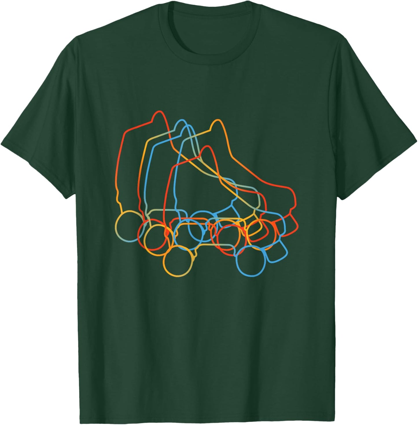 Retro Roller Skates Roller Skating T-Shirt - T-Shirt | Forest