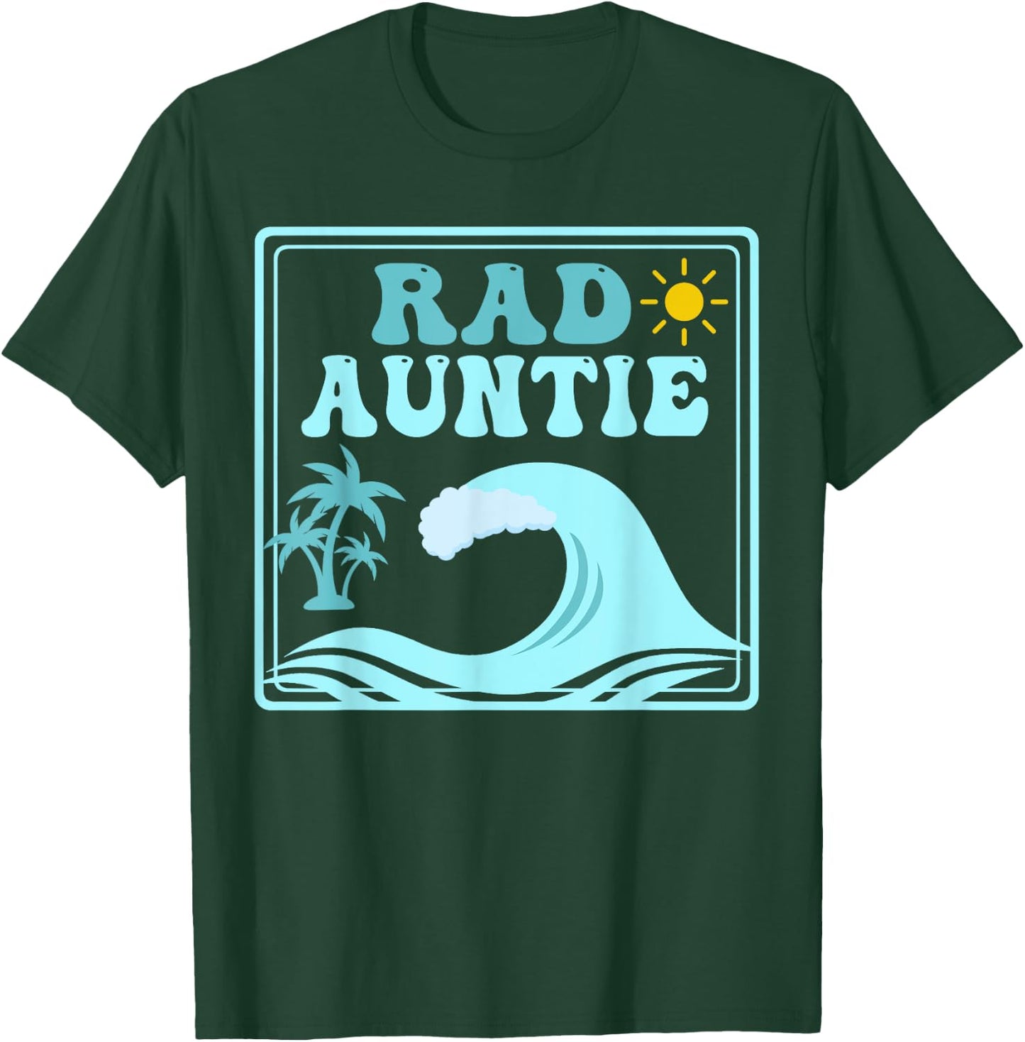 Rad Auntie The Big One 1st Birthday Surf Family Matching T-Shirt - T-Shirt | Forest