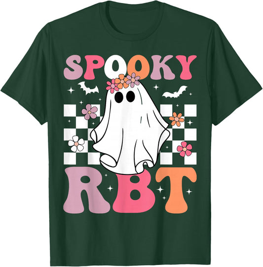 Spooky RBT Ghost Halloween Registered Behavior Technician T-Shirt - T-Shirt | Forest