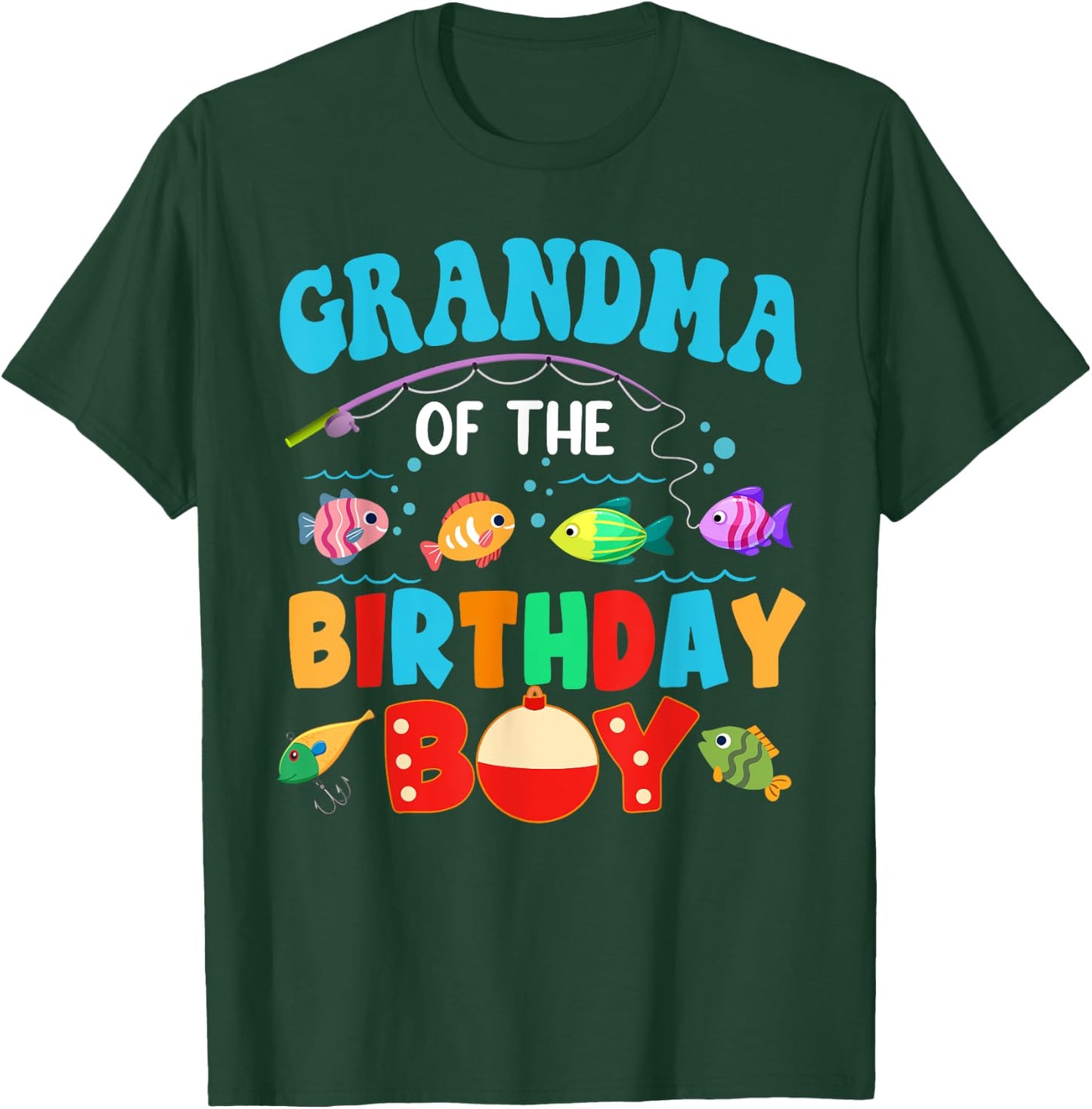 Grandma Of The Birthday Boy Sea Fish Ocean Animals Aquarium T-Shirt - T-Shirt | Forest