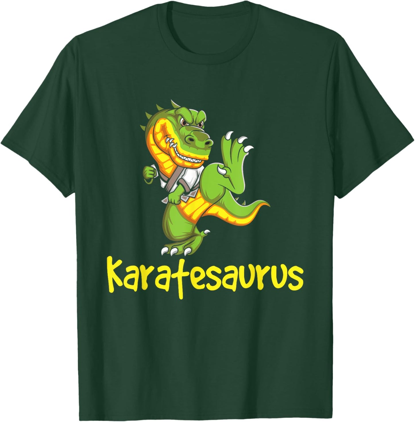 Karatesaurus - Karateka Martial Arts Self Defense T-Shirt - T-Shirt | Forest