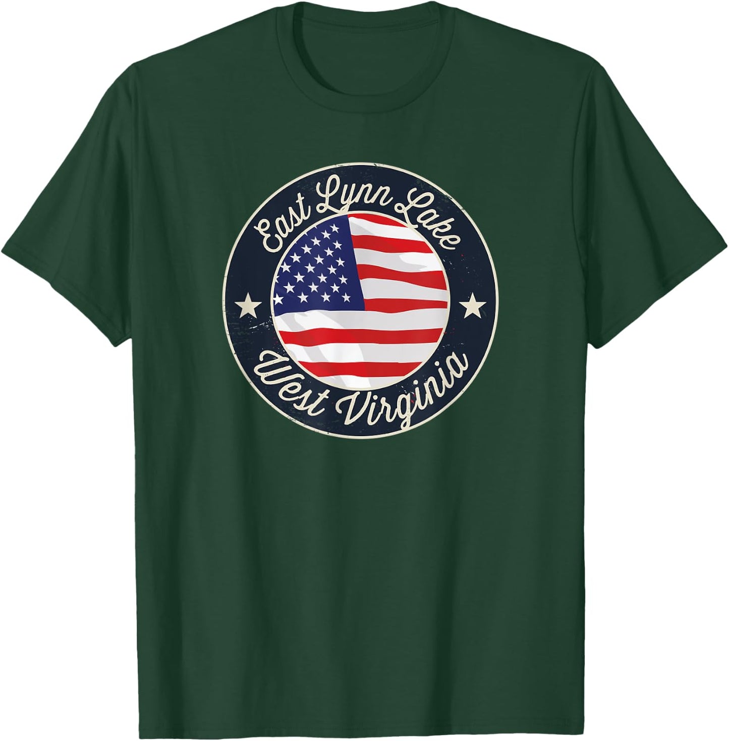 East Lynn Lake - Patriotic West Virginia Souvenir T-Shirt - T-Shirt | Forest