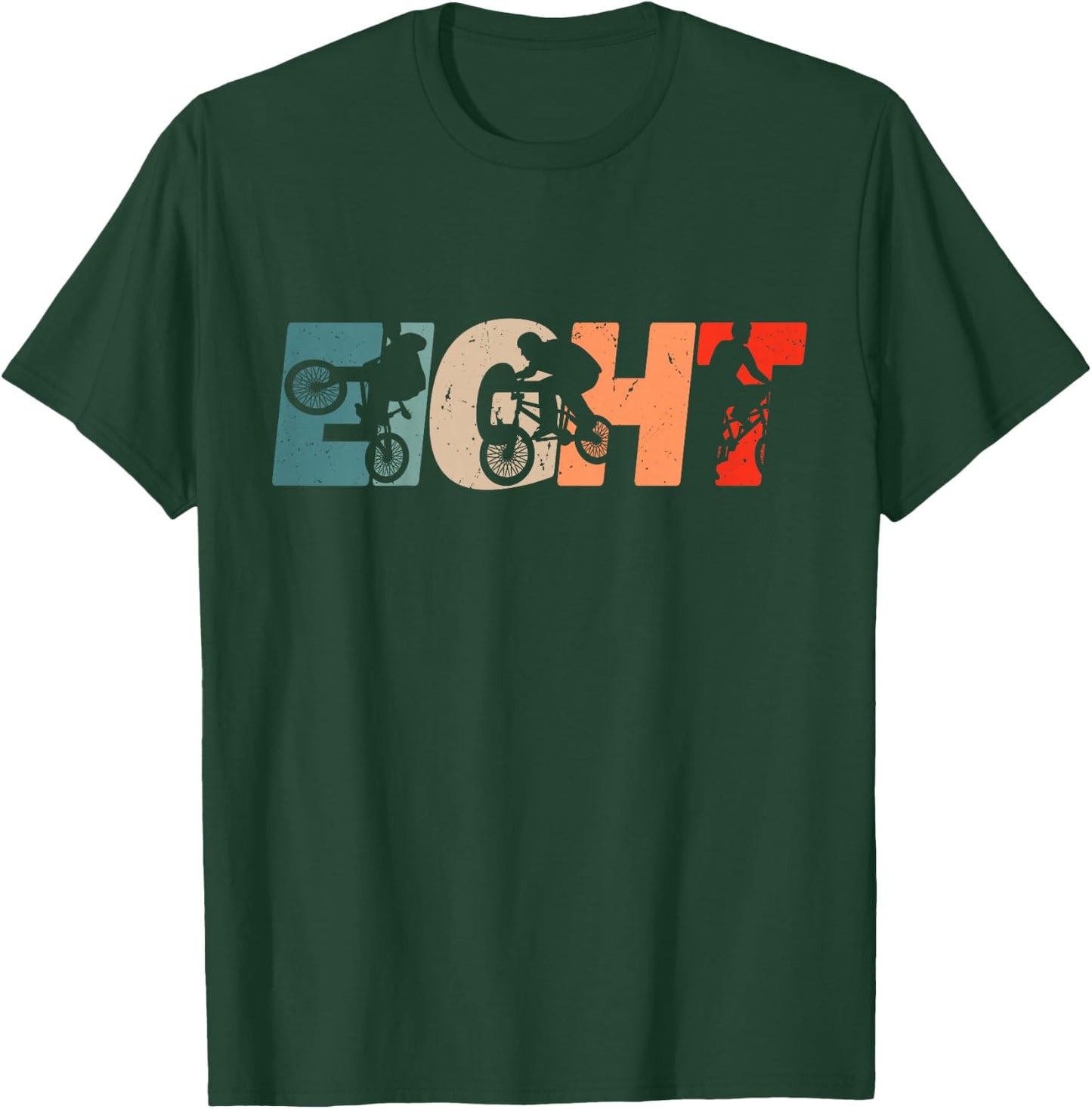 8 Year Old BMX Rider Birthday Party Boys Dirt Biking 8th T-Shirt - T-Shirt | Forest
