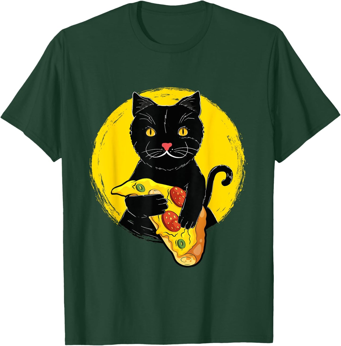 Kitty And Pepperoni Pizza - Cat Lover Pet Owner Veterinarian T-Shirt - T-Shirt | Forest