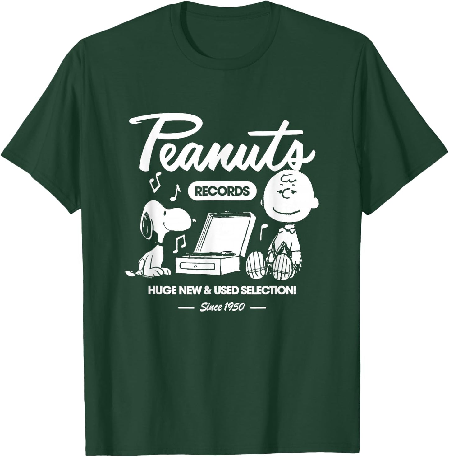 Peanuts - Snoopy Charlie Brown Record T-Shirt - T-Shirt | Forest
