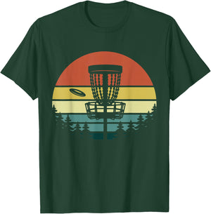 Disc Golf Retro Vintage Sunset T-Shirt - T-Shirt | Forest