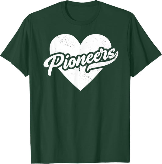 Vintage Pioneers School Spirit Go Pioneers Pride Love T-Shirt - T-Shirt | Forest