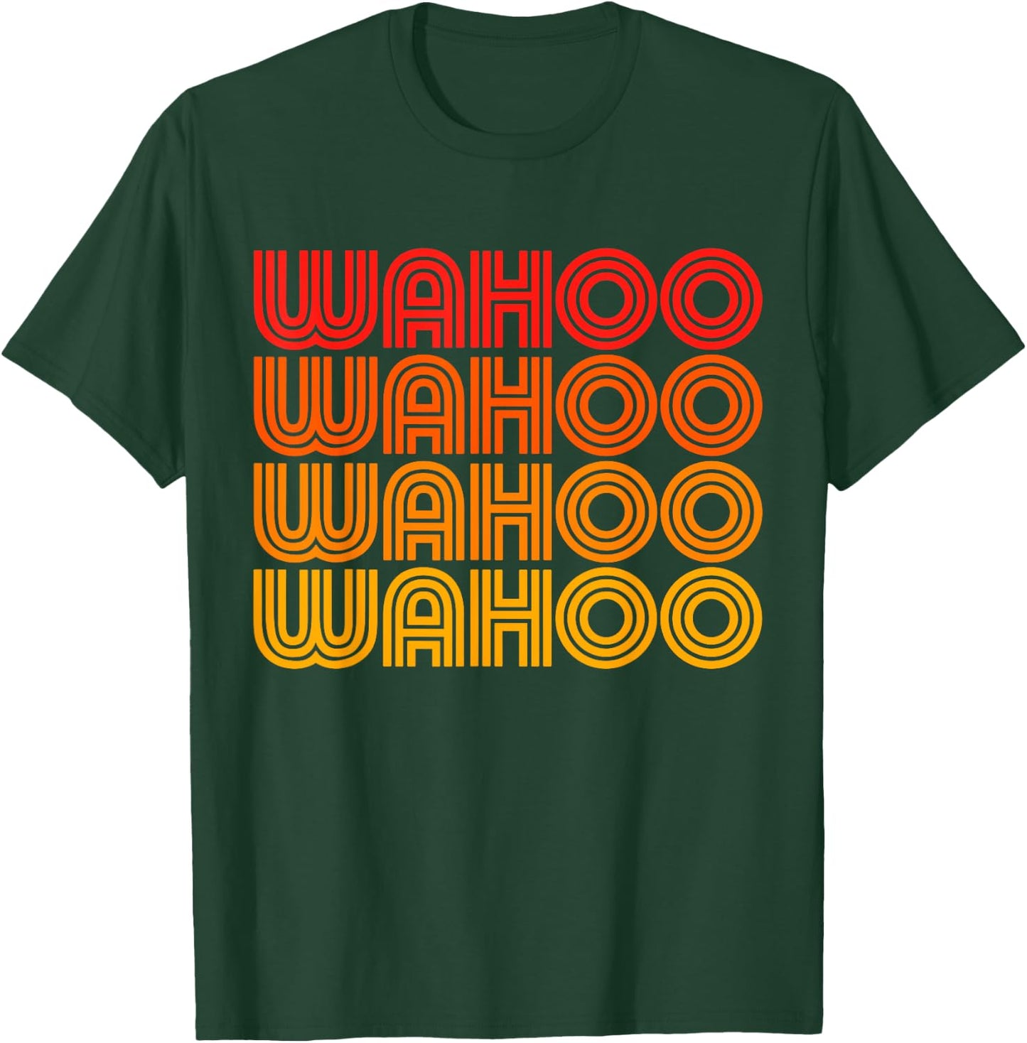 Wahoo Funny Retro Vintage Sunset Goofy Silly Weird Word T-Shirt - T-Shirt | Forest