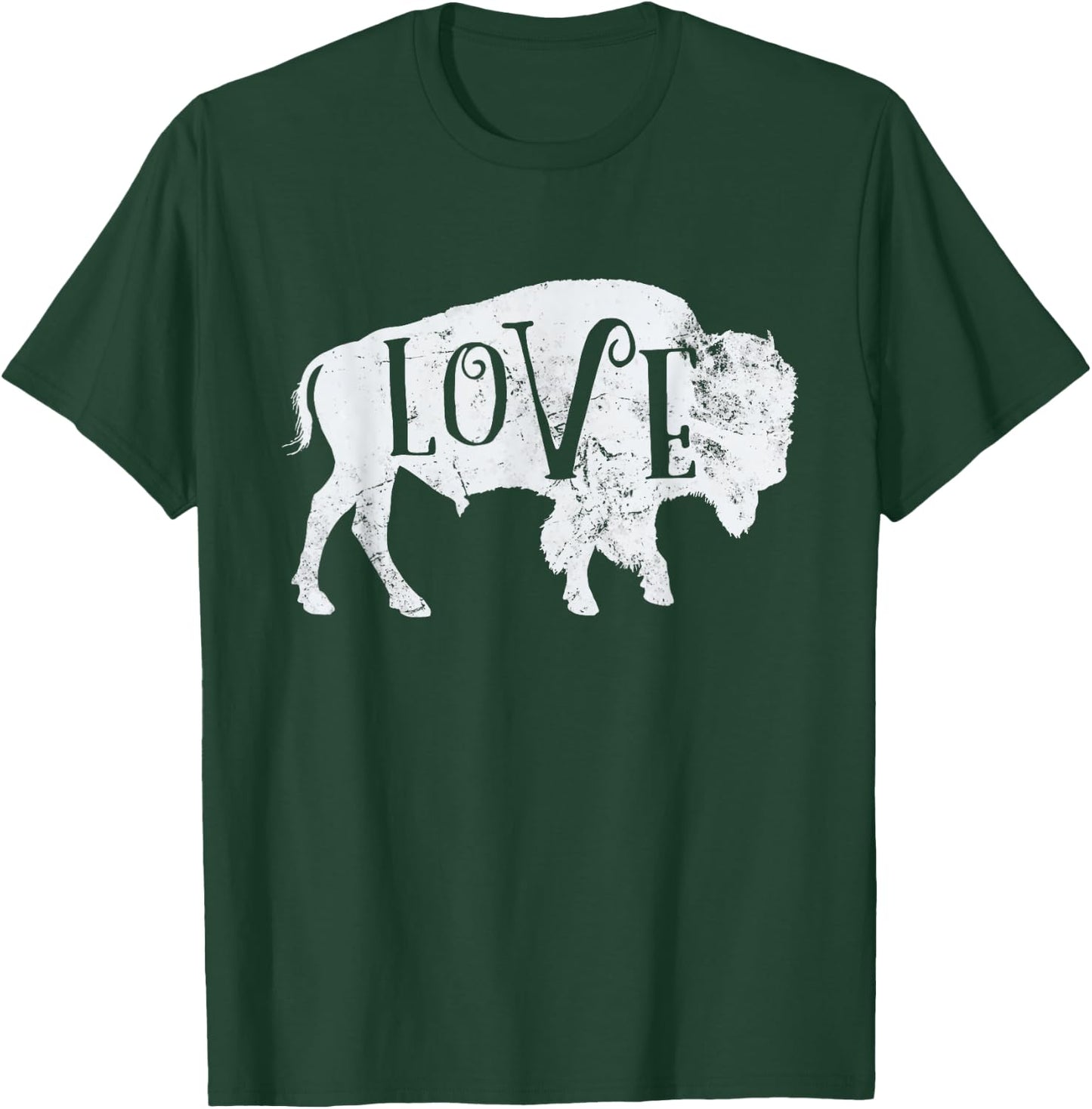 Love American Bison Buffalo Lover Wildlife Outdoor T-Shirt - T-Shirt | Forest