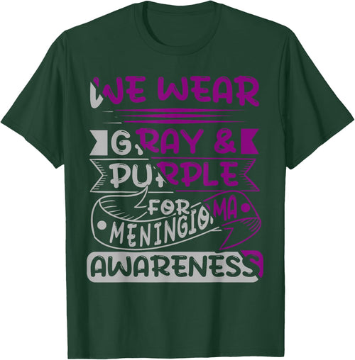 We Wear Gray And Purple For Meningioma, Meningioma Survivor