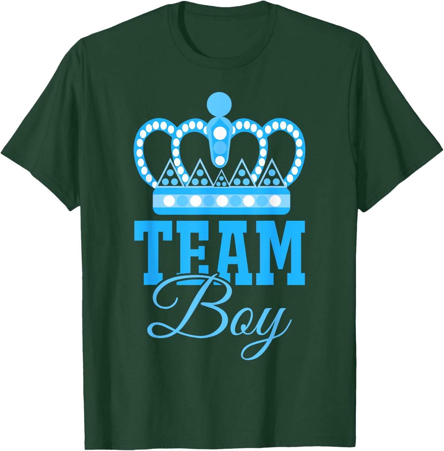 Team Boy Team Girl Blue Gender Reveal Party Matching Family T-Shirt - T-Shirt | Forest