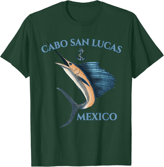 Swordfish Marlin Cabo San Lucas Mexico T-Shirt - T-Shirt | Forest