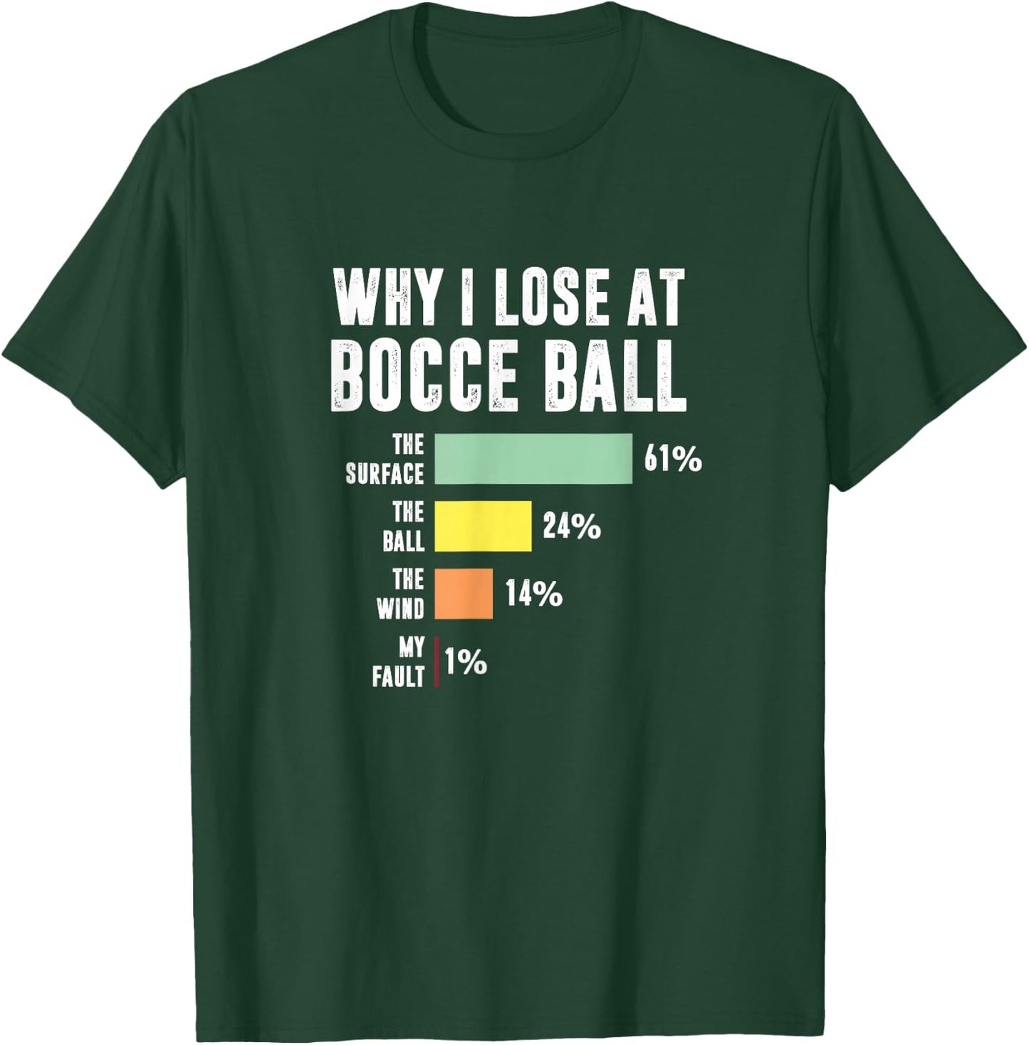 Why I Lose At Bocce Ball - Funny Bocce Player T-Shirt - T-Shirt | Forest