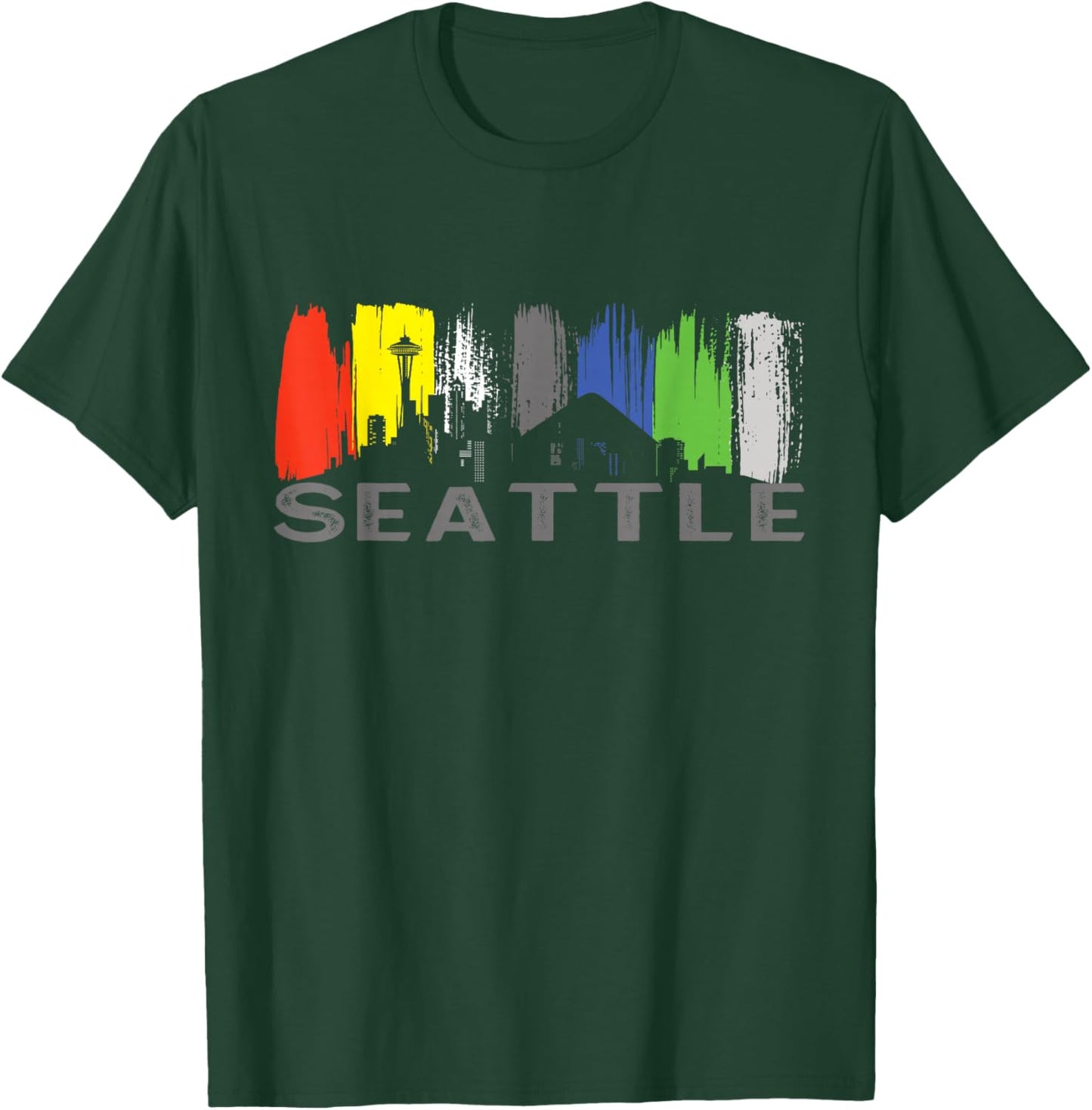 City Classic Seattle Skyline Washington T-Shirt - T-Shirt | Forest