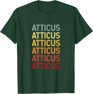 Atticus Name Personalized Vintage Retro Birthday T-Shirt - T-Shirt | Forest